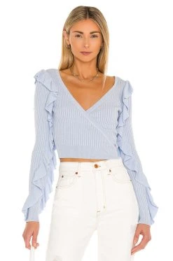 Spring 2021 Tops Ruffle Wrap Cardi