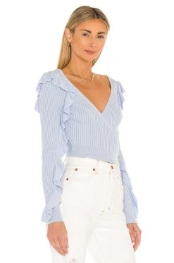 Spring 2021 Tops Ruffle Wrap Cardi