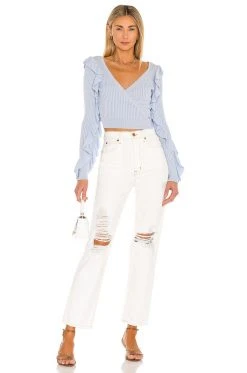 Spring 2021 Tops Ruffle Wrap Cardi