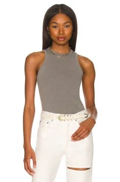 Summer 2022 Green The Maya Racer Tank Tops