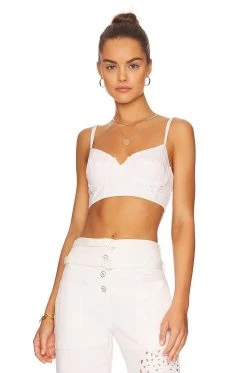 Fall 2022 Tops Valentina Embroidered Bra Top