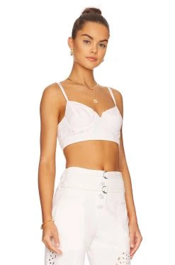 Fall 2022 Tops Valentina Embroidered Bra Top
